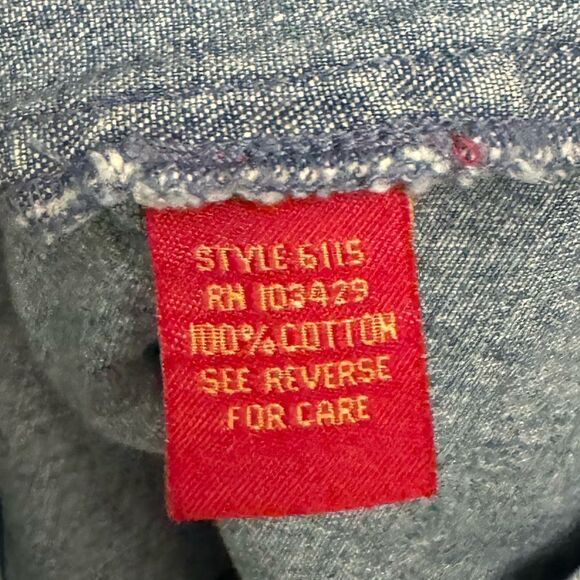 Vintage Casablanca Size Medium Denim Button Front Collared Sleeveless Maxi Dress - Picture 12 of 13